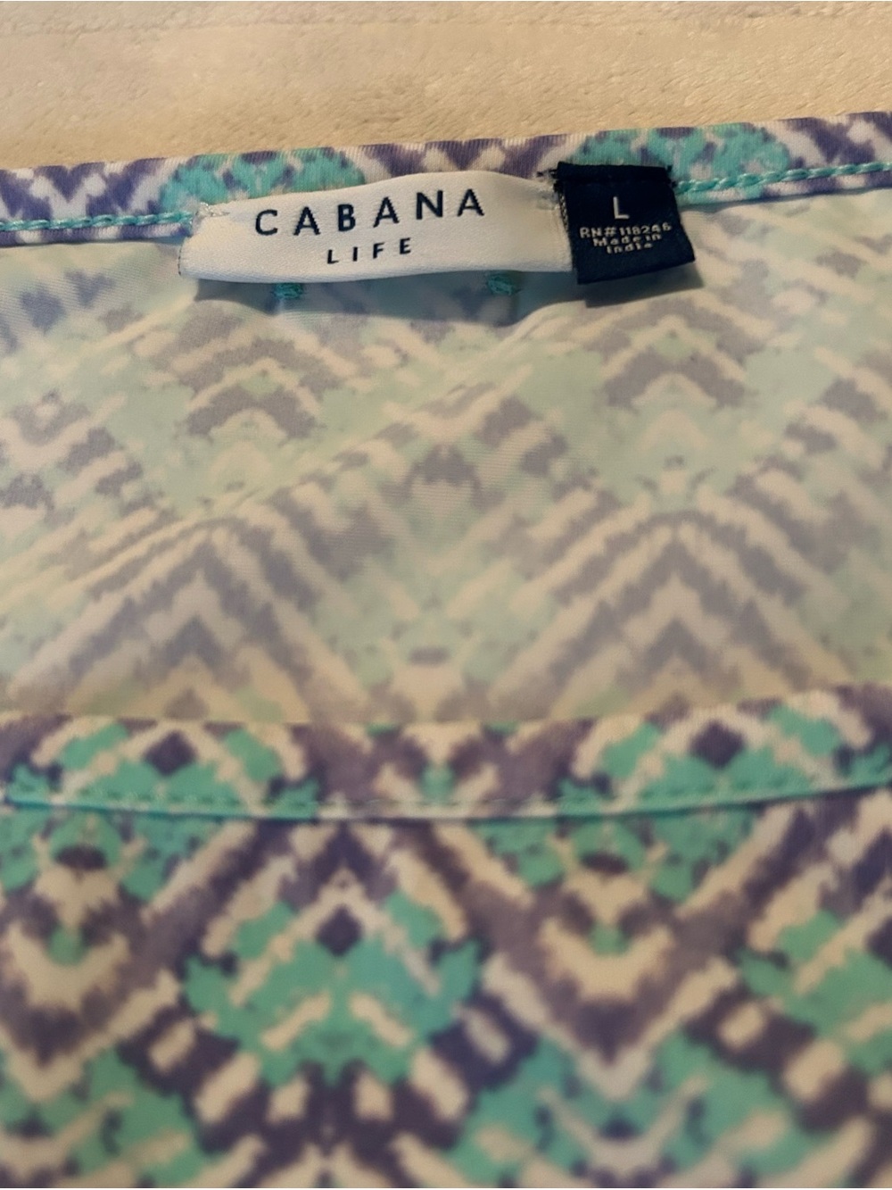 Cabana Life UPF 50+ Naples print Shift dress - Picture 3 of 8